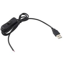 Load image into Gallery viewer, USB Electrical Connector Power Cable for LED Light Bar, with Switch, Cable Length: 1m