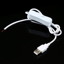 Load image into Gallery viewer, USB Electrical Connector Power Cable for LED Light Bar, with Switch, Cable Length: 1m