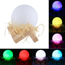 Load image into Gallery viewer, USB Charging LED Energy-saving Night Light with Wooden Holder Base, Touch 2-color(8cm), Touch 7-color(8cm)