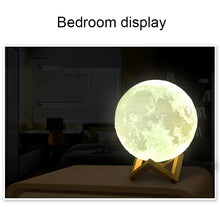 Load image into Gallery viewer, USB Charging LED Energy-saving Night Light with Wooden Holder Base, Touch 2-color(8cm), Touch 7-color(8cm)