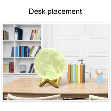 Load image into Gallery viewer, USB Charging LED Energy-saving Night Light with Wooden Holder Base, Touch 2-color(8cm), Touch 7-color(8cm)
