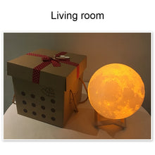 Load image into Gallery viewer, USB Charging LED Energy-saving Night Light with Wooden Holder Base, Touch 2-color(15cm), Touch 7-color(15cm)
