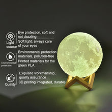 Load image into Gallery viewer, USB Charging LED Energy-saving Night Light with Wooden Holder Base, Touch 2-color(15cm), Touch 7-color(15cm)