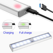 Load image into Gallery viewer, 2.8W 60 LEDs Warm White Wide Screen Intelligent Human Body Sensor Light LED Corridor Cabinet Light, USB Charging Version, 2.8W 60 LEDs Warm White