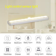 Load image into Gallery viewer, 2.8W 60 LEDs Warm White Wide Screen Intelligent Human Body Sensor Light LED Corridor Cabinet Light, USB Charging Version, 2.8W 60 LEDs Warm White