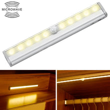 Load image into Gallery viewer, 0.8W 10 LEDs Warm White Light Narrow Screen Intelligent Human Body Sensor Light LED Corridor Cabinet Light, USB Charging Version, 0.8W 10 LEDs Warm White