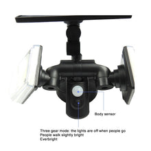 Load image into Gallery viewer, 56 LEDs Home Lighting Integrated Courtyard Waterproof Double Heads Rotatable Solar Wall Light Street Light, 56 LEDs