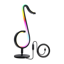 Load image into Gallery viewer, Home RGB Illusory Color Musical Note Light Desk Lamp