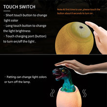 Load image into Gallery viewer, Tyrannosaurus Shape Creative Touch 3D Decorative Night Light, 3-color Patting Version, Tyrannosaurus