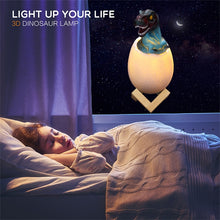 Load image into Gallery viewer, Tyrannosaurus Shape Creative Touch 3D Decorative Night Light, 3-color Patting Version, Tyrannosaurus