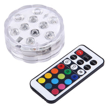Load image into Gallery viewer, 10 LEDs Cylinder Remote Controlled with Remote Controllor, Remote Control Range(in Open Area): 24-30 Feet, 10 LED