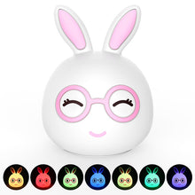 Load image into Gallery viewer, Happy Rabbit Creative Touch 3D LED Decorative Night Light, USB Charging Version