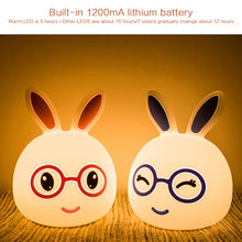 Load image into Gallery viewer, Happy Rabbit Creative Touch 3D LED Decorative Night Light, USB Charging Version