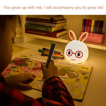 Load image into Gallery viewer, Happy Rabbit Creative Touch 3D LED Decorative Night Light, USB Charging Version