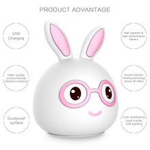 Load image into Gallery viewer, Happy Rabbit Creative Touch 3D LED Decorative Night Light, USB Charging Version