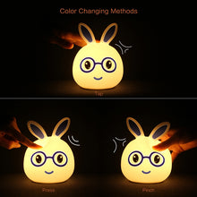 Load image into Gallery viewer, Happy Rabbit Creative Touch 3D LED Decorative Night Light, USB Charging Version