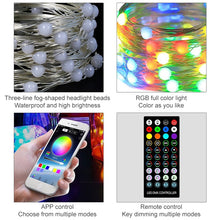 Load image into Gallery viewer, Christmas Decoration USB Copper Wire String Light Remote Controller &amp; Bluetooth Mobile APP Control, Length: 20m 200 LEDs, Remote Controller &amp; APP Control, Length: 20m 200 LEDs