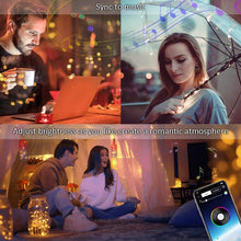 Load image into Gallery viewer, Christmas Decoration USB Copper Wire String Light Remote Controller &amp; Bluetooth Mobile APP Control, Length: 20m 200 LEDs, Remote Controller &amp; APP Control, Length: 20m 200 LEDs
