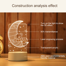 Load image into Gallery viewer, Spaceship Shape Creative Crack Touch Dimming 3D Colorful Decorative Night Light with Remote Control, Spaceship Shape