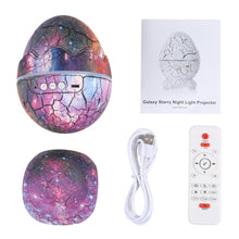 Load image into Gallery viewer, 6W Cracked Egg-shaped Remote Control LED Starry Sky Projection Lamp