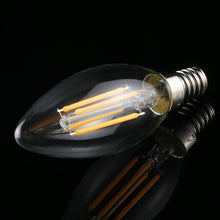 Load image into Gallery viewer, C35 E14 4W 4 LEDs 300 LM 3000K Dimmable Retro LED Filament Light Bulb Energy Saving Light, AC 220V, Apiciform E14 4W 220V Warm White, Apiciform E14 4W 220V White Light