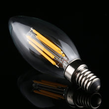 Load image into Gallery viewer, C35 E14 4W 4 LEDs 300 LM 3000K Dimmable Retro LED Filament Light Bulb Energy Saving Light, AC 220V, Apiciform E14 4W 220V Warm White, Apiciform E14 4W 220V White Light