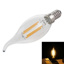 Load image into Gallery viewer, C35 E14 4W 4 LEDs 300 LM 3000K Dimmable Retro LED Filament Light Bulb Energy Saving Light, AC 220V, Long Tail E14 4W 220V Warm White, Long Tail E14 4W 220V White Light