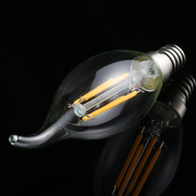 Load image into Gallery viewer, C35 E14 4W 4 LEDs 300 LM 3000K Dimmable Retro LED Filament Light Bulb Energy Saving Light, AC 220V, Long Tail E14 4W 220V Warm White, Long Tail E14 4W 220V White Light