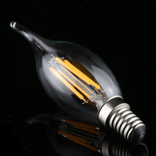 Load image into Gallery viewer, C35 E14 4W 4 LEDs 300 LM 3000K Dimmable Retro LED Filament Light Bulb Energy Saving Light, AC 220V, Long Tail E14 4W 220V Warm White, Long Tail E14 4W 220V White Light