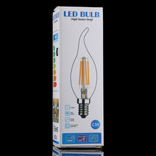 Load image into Gallery viewer, C35 E14 4W 4 LEDs 300 LM 3000K Dimmable Retro LED Filament Light Bulb Energy Saving Light, AC 220V, Long Tail E14 4W 220V Warm White, Long Tail E14 4W 220V White Light
