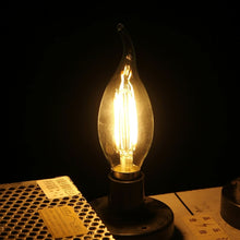 Load image into Gallery viewer, C35 E14 4W 4 LEDs 300 LM 3000K Dimmable Retro LED Filament Light Bulb Energy Saving Light, AC 220V, Long Tail E14 4W 220V Warm White, Long Tail E14 4W 220V White Light