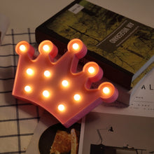 Load image into Gallery viewer, 2 x AA Batteries Powered Party Festival Table Wedding Lamp Night Light, Small Crown(Pink), Small Crown(Blue), Small Crown(White)