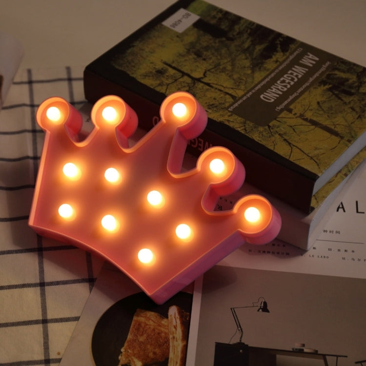 2 x AA Batteries Powered Party Festival Table Wedding Lamp Night Light, Small Crown(Pink), Small Crown(Blue)