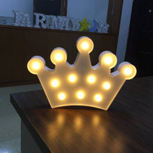 Load image into Gallery viewer, 2 x AA Batteries Powered Party Festival Table Wedding Lamp Night Light, Small Crown(Pink), Small Crown(Blue), Small Crown(White)