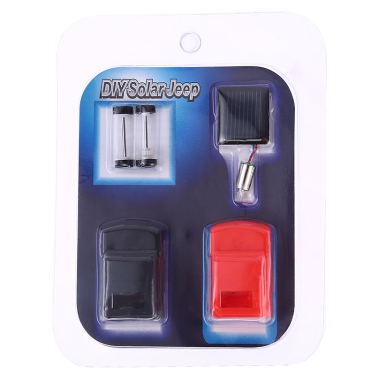 Children DIY Solar Jeep Vehicle Toy, Random Color Delivery