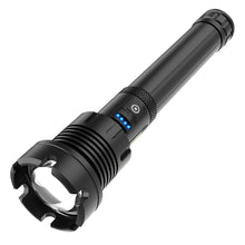 Load image into Gallery viewer, Long Style Micro USB Charging Outdoor Waterproof P90 + COB LED Flashlight, Support Power Display &amp; Telescopic Focusing &amp; 7-level Brightness Adjustment, P90