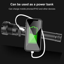 Load image into Gallery viewer, Long Style Micro USB Charging Outdoor Waterproof P90 + COB LED Flashlight, Support Power Display &amp; Telescopic Focusing &amp; 7-level Brightness Adjustment, P90