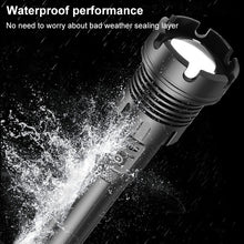 Load image into Gallery viewer, Long Style Micro USB Charging Outdoor Waterproof P90 + COB LED Flashlight, Support Power Display &amp; Telescopic Focusing &amp; 7-level Brightness Adjustment, P90