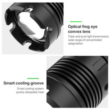 Load image into Gallery viewer, Short Style Micro USB Charging Outdoor Waterproof P70 + COB LED Flashlight, Support Power Display &amp; Telescopic Focusing &amp; 7-level Brightness Adjustment, P70