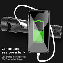 Load image into Gallery viewer, Short Style Micro USB Charging Outdoor Waterproof P70 + COB LED Flashlight, Support Power Display &amp; Telescopic Focusing &amp; 7-level Brightness Adjustment, P70