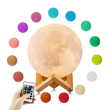 Load image into Gallery viewer, USB Charging 16-Color Dimming LED Night Light with Remote Control &amp; Wooden Holder