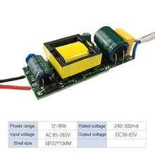 Load image into Gallery viewer, 12-18W LED Driver Adapter Isolated Power Supply AC 85-265V to DC 36-65V, 12-18W