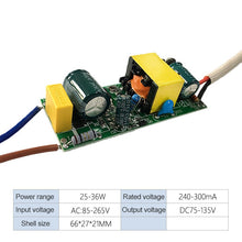 Load image into Gallery viewer, 25-36W LED Driver Adapter Isolated Power Supply AC 85-265V to DC 75-135V, 25-36W