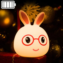 Load image into Gallery viewer, Creative Battery Powered LED Decoration Lamp Novelty Gift, Smile Pink Rabbit/Battery-Powered, Smile Blue Rabbit/Battery-Powered, Happy Pink Rabbit/Battery-Powered, Happy Blue Rabbit/Battery-Powered