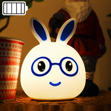 Load image into Gallery viewer, Creative Battery Powered LED Decoration Lamp Novelty Gift, Smile Pink Rabbit/Battery-Powered, Smile Blue Rabbit/Battery-Powered, Happy Pink Rabbit/Battery-Powered, Happy Blue Rabbit/Battery-Powered