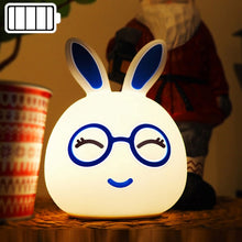 Load image into Gallery viewer, Creative Battery Powered LED Decoration Lamp Novelty Gift, Smile Pink Rabbit/Battery-Powered, Smile Blue Rabbit/Battery-Powered, Happy Pink Rabbit/Battery-Powered, Happy Blue Rabbit/Battery-Powered