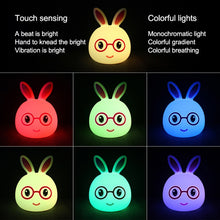 Load image into Gallery viewer, Creative USB Charging LED Decoration Lamp Novelty Gift , Smile Pink Rabbit/USB Charging, Smile Blue Rabbit/USB Charging, Happy Pink Rabbit/USB Charging, Happy Blue Rabbit/USB Charging