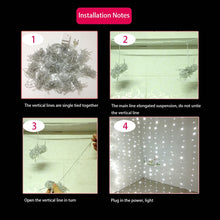 Load image into Gallery viewer, 300 LEDs Curtain String Light with End Joint &amp; Multi-function Controller &amp; Memory Waterproof, US Plug, AC 110V, White Light US Plug, Warm White US Plug