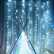 Load image into Gallery viewer, 300 LEDs Curtain String Light with End Joint &amp; Multi-function Controller &amp; Memory Waterproof, US Plug, AC 110V, White Light US Plug, Warm White US Plug