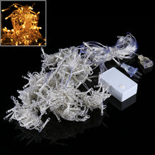 Load image into Gallery viewer, 300 LEDs Curtain String Light with End Joint &amp; Multi-function Controller &amp; Memory Waterproof, US Plug, AC 110V, White Light US Plug, Warm White US Plug